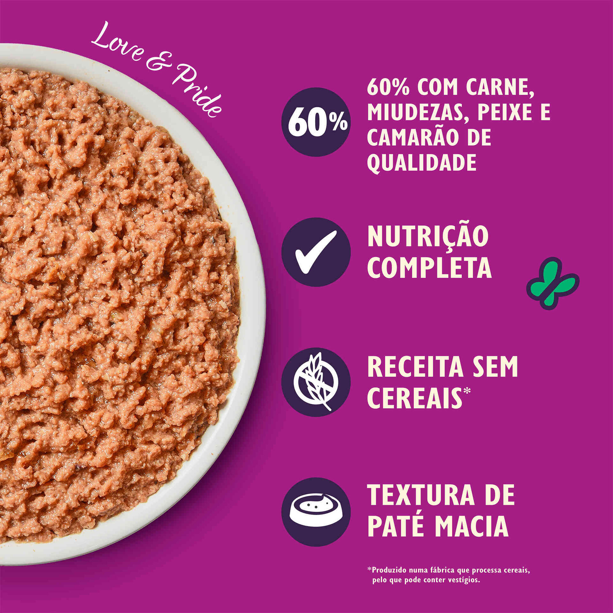 Comida Húmida para Gato Adulto Paté Frango Love & Pride Comida Húmida para Gato Adulto Paté Frango Love & Pride