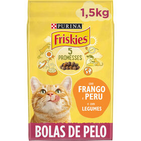 Ra&ccedil;&atilde;o para Gato Adulto Bolas de Pelo Frango, Peru e Legumes Purina Friskies