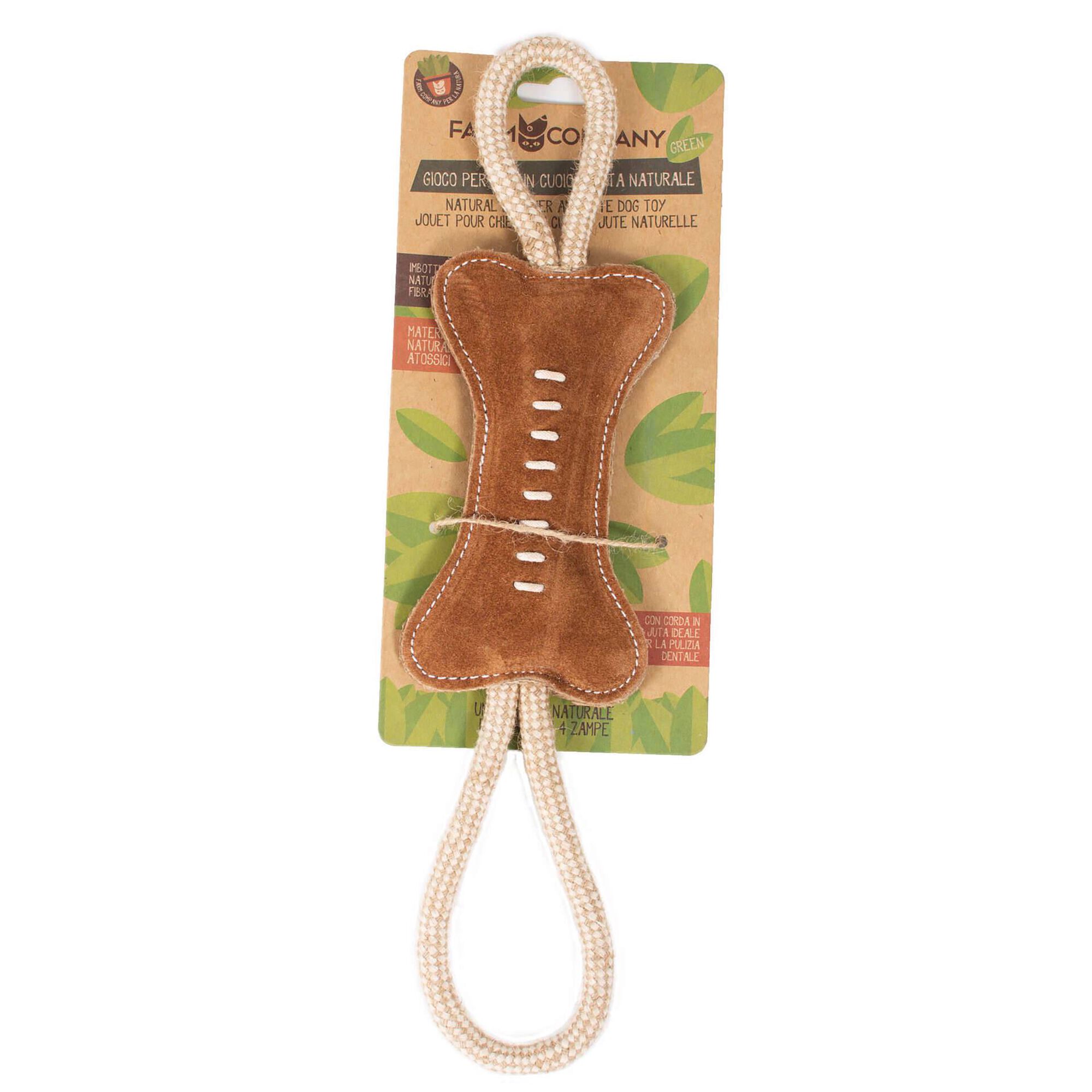 Brinquedo para Cão Osso e Corda Natural 37 cm