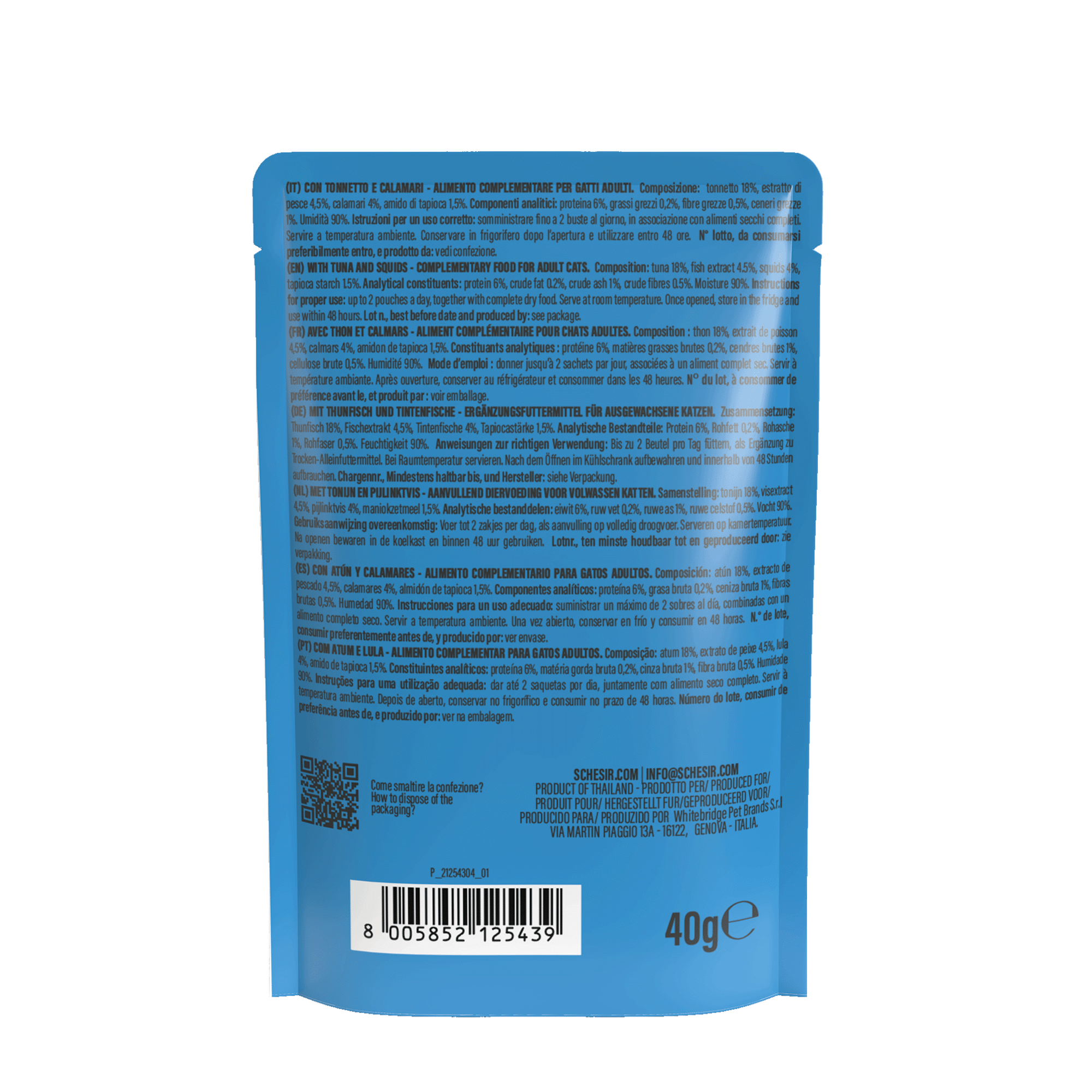 Comida H&uacute;mida para Gato Adulto Sopa Atum e Lulas