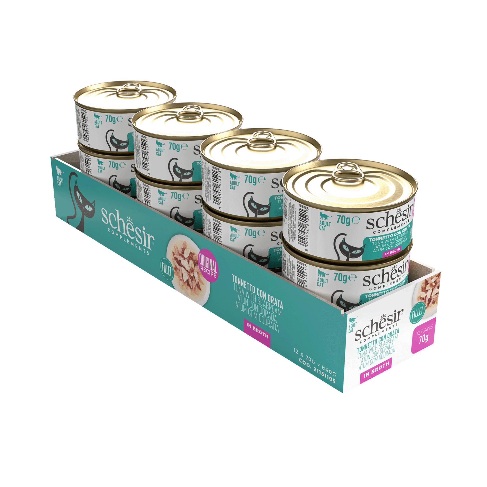 Comida Húmida para Gato Adulto Atum e Dourada Lata Comida Húmida para Gato Adulto Atum e Dourada Lata
