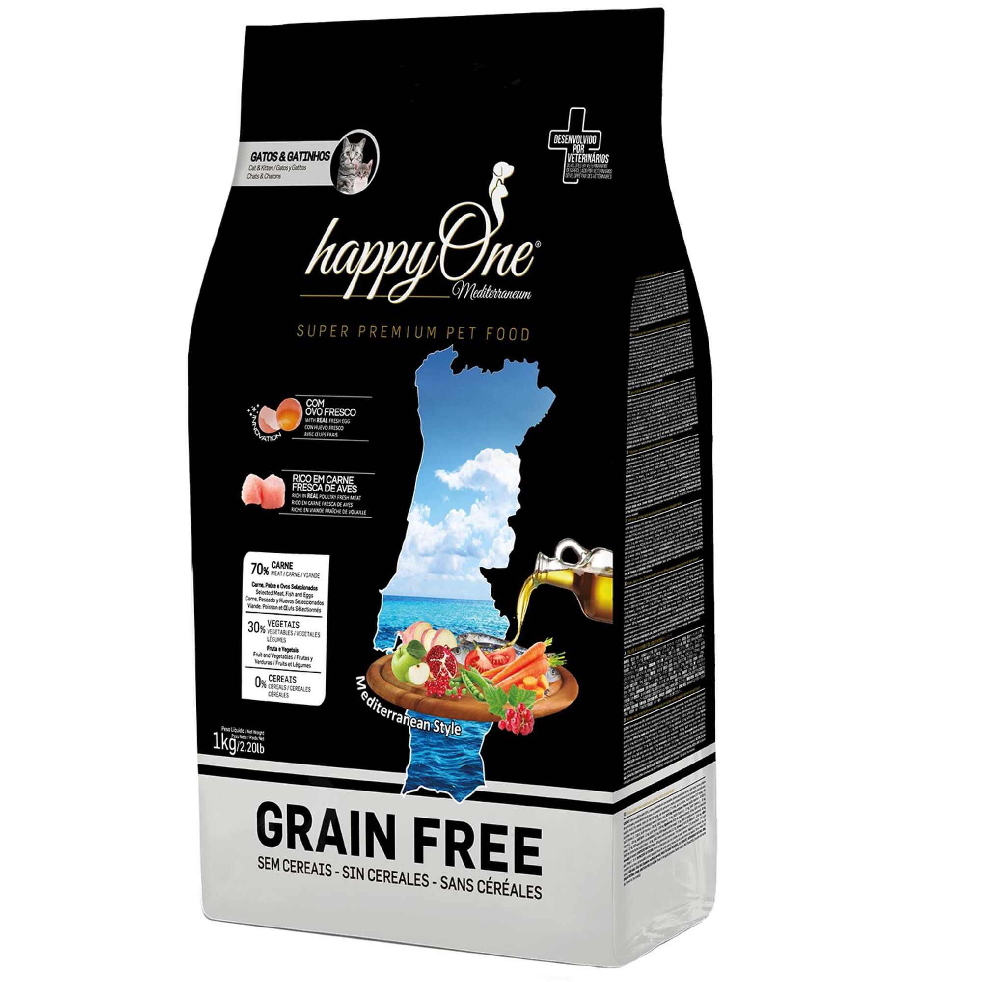 Ração para Gato Kitten e Adulto Grain Free