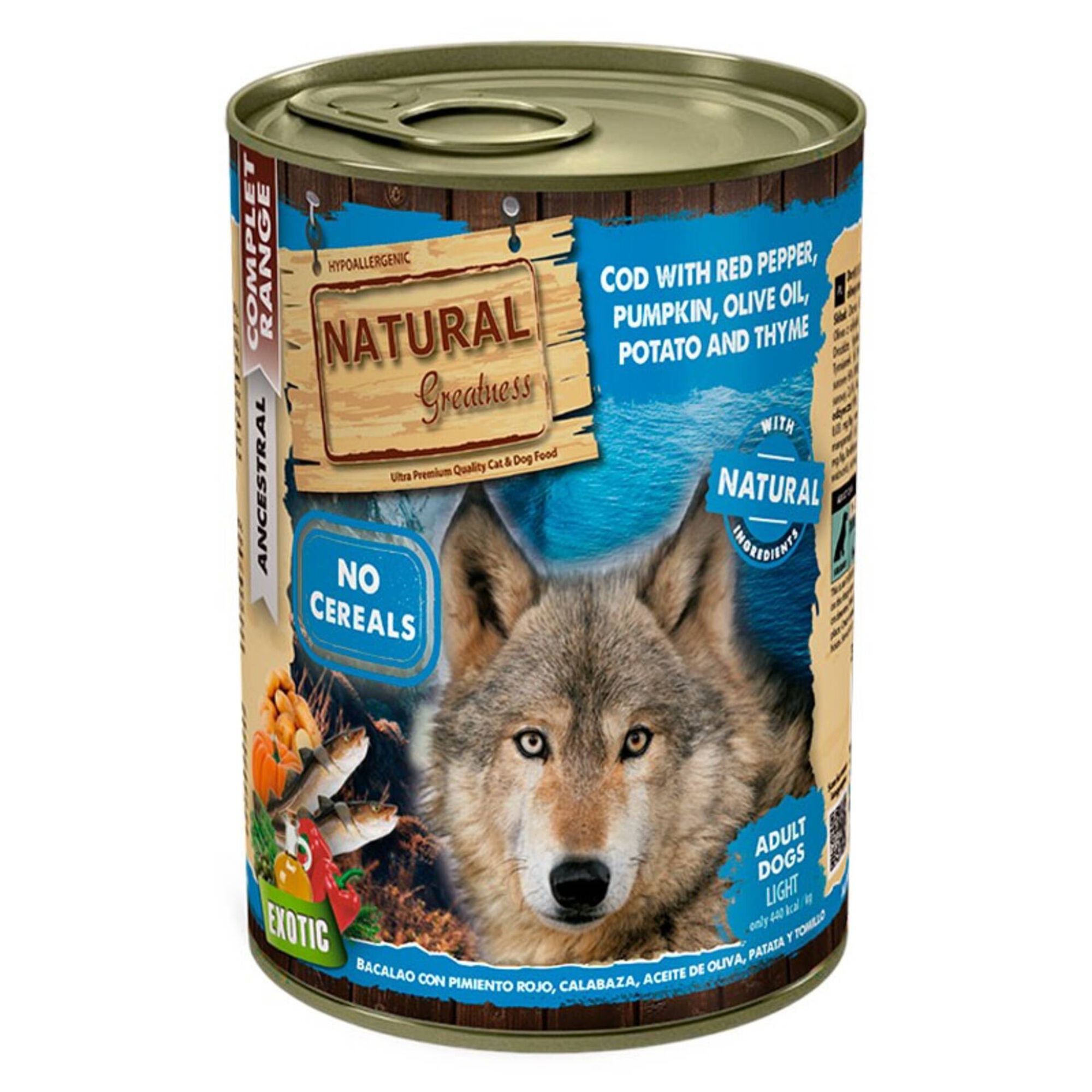 Comida Húmida para Cão Adulto Bacalhau e Pimento Vermelho