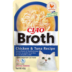 Snack para Gato Broth Frango e Atum