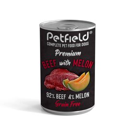 Comida H&uacute;mida para C&atilde;o Adulto Vaca e Mel&atilde;o Petfield