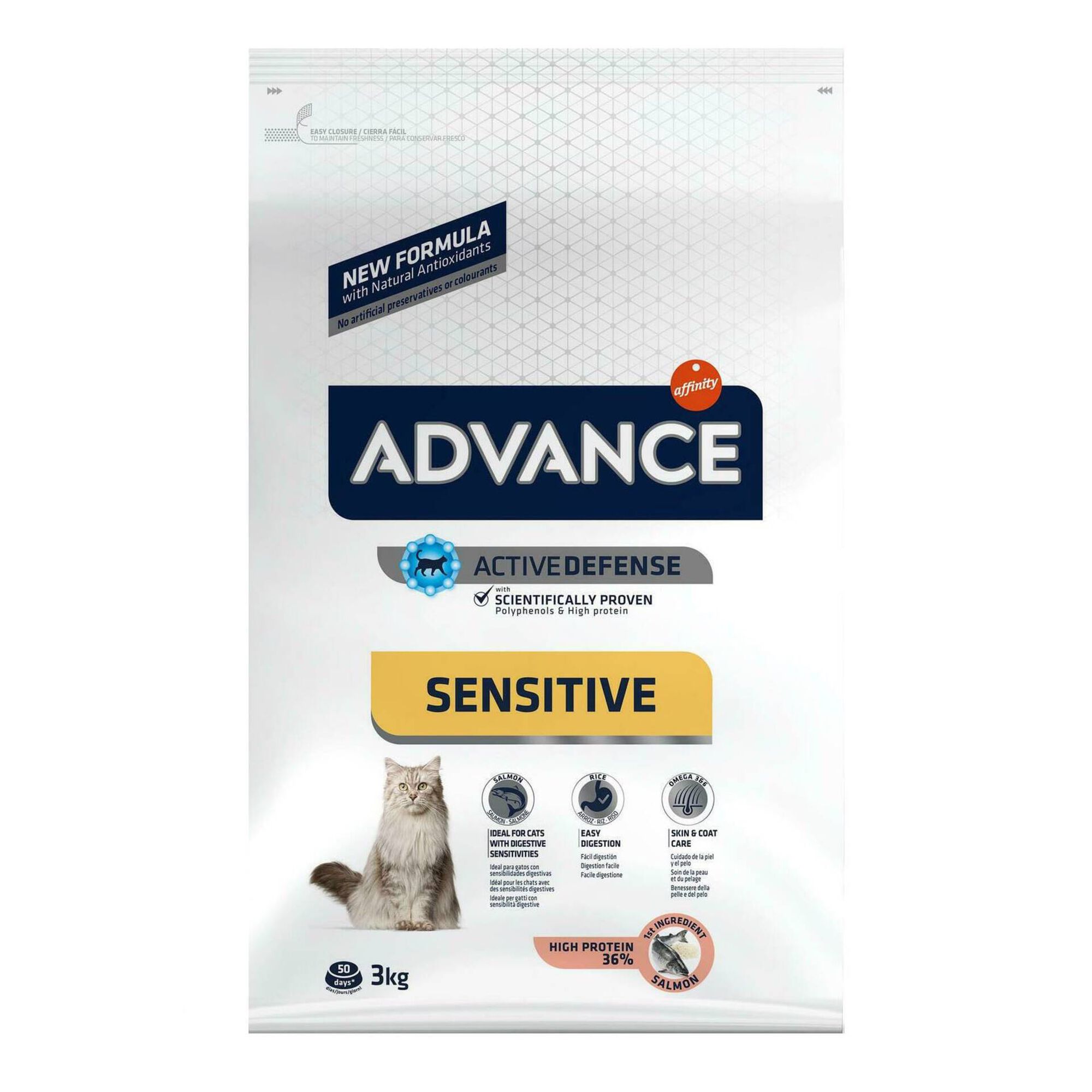 Ração para Gato Adulto Sensitive Salmão e Arroz