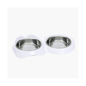 Comedouro Pixi Duplo Branco