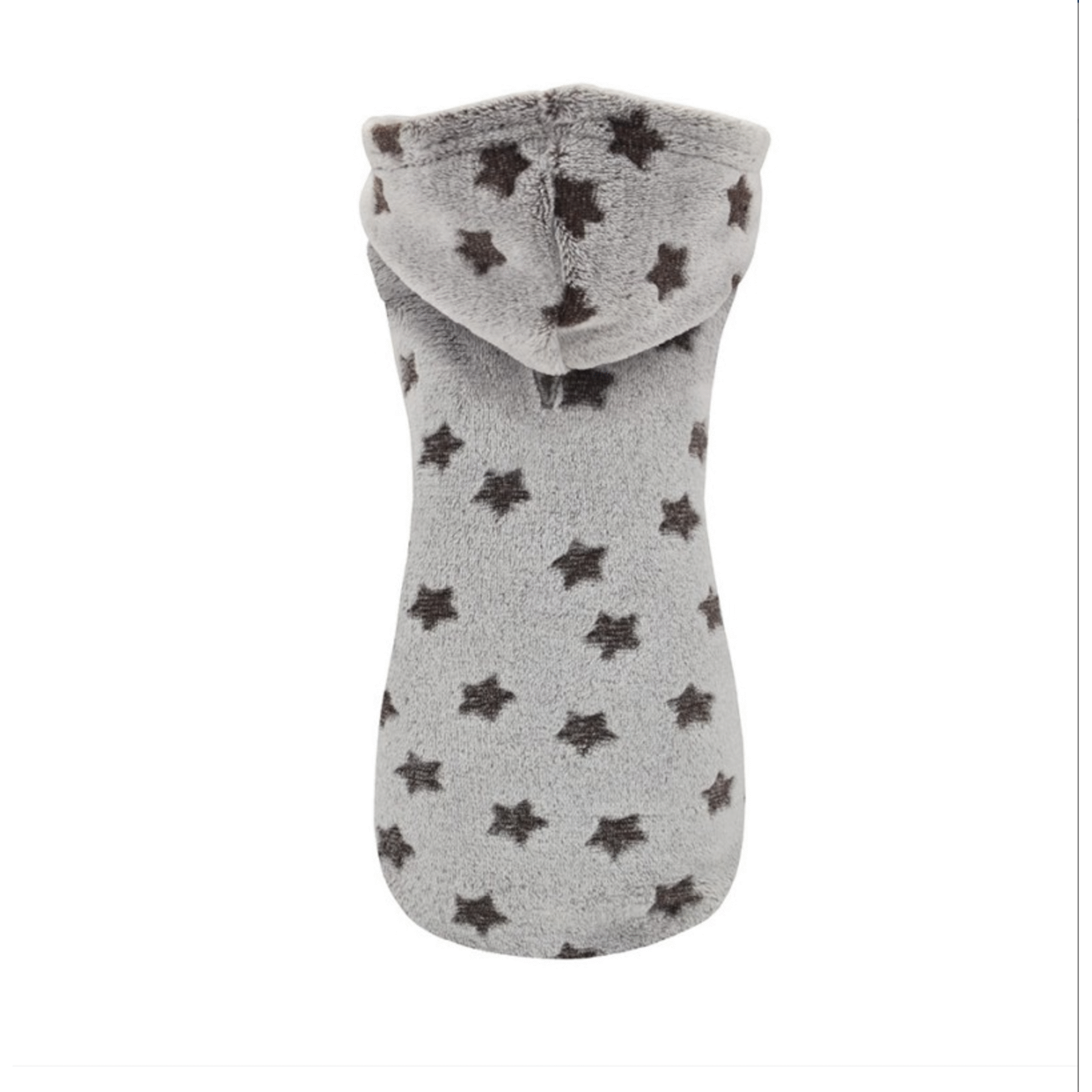 Camisola para Cão Polar Capuz com Estrelas 30 cm