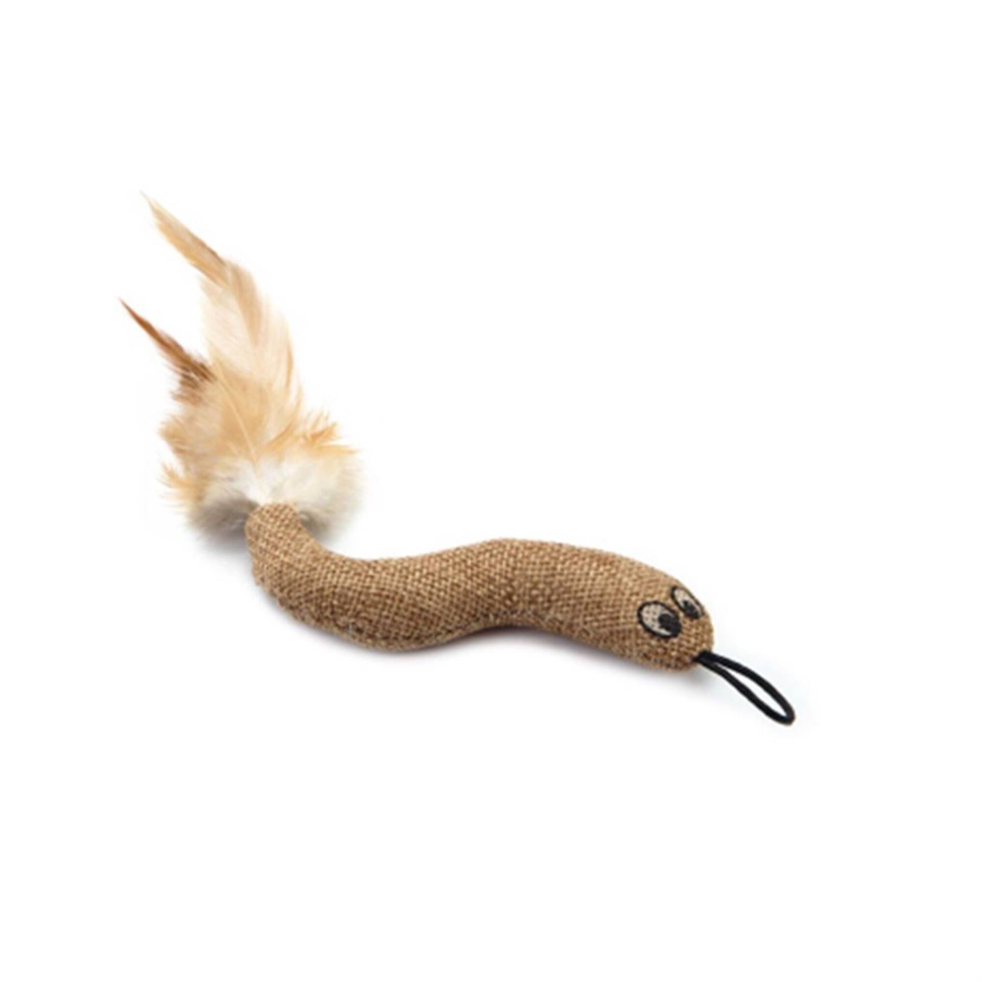 Brinquedo para Gato Peluche Cobra com Pena