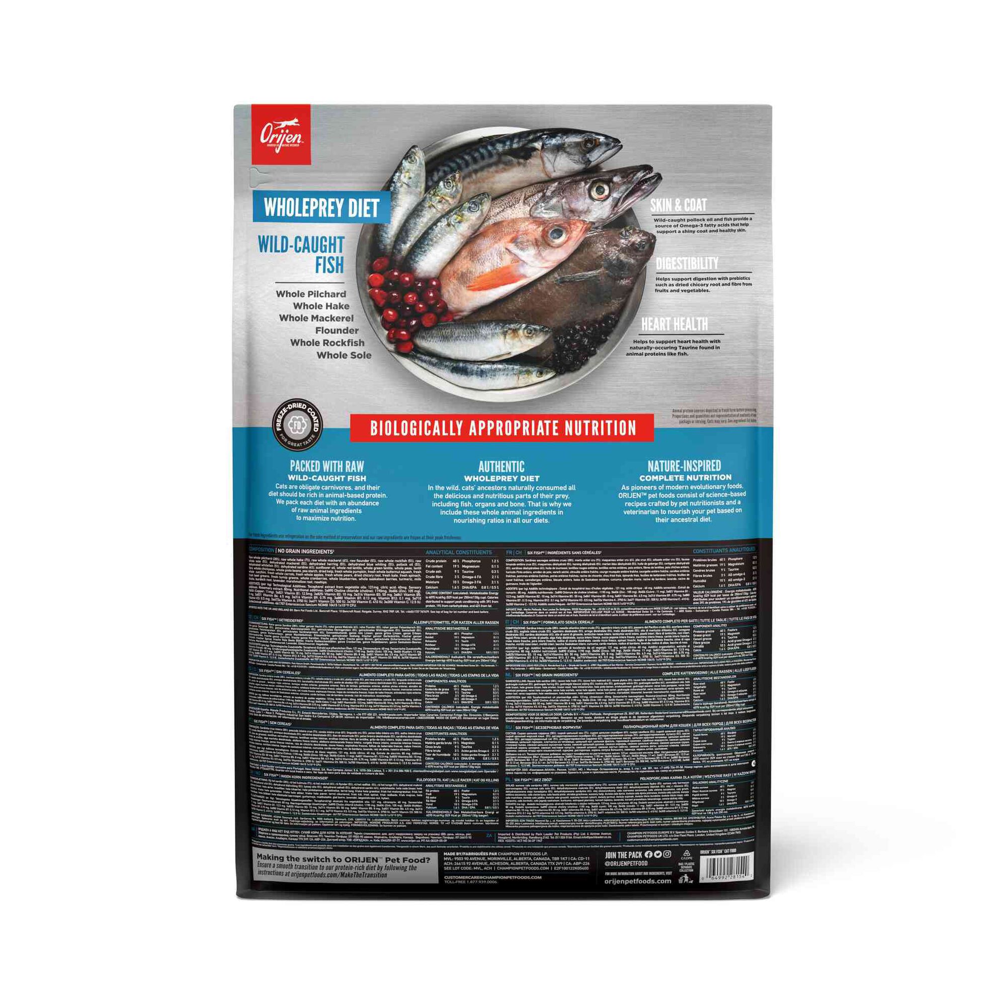 Ração para Gato Adulto Six Fish