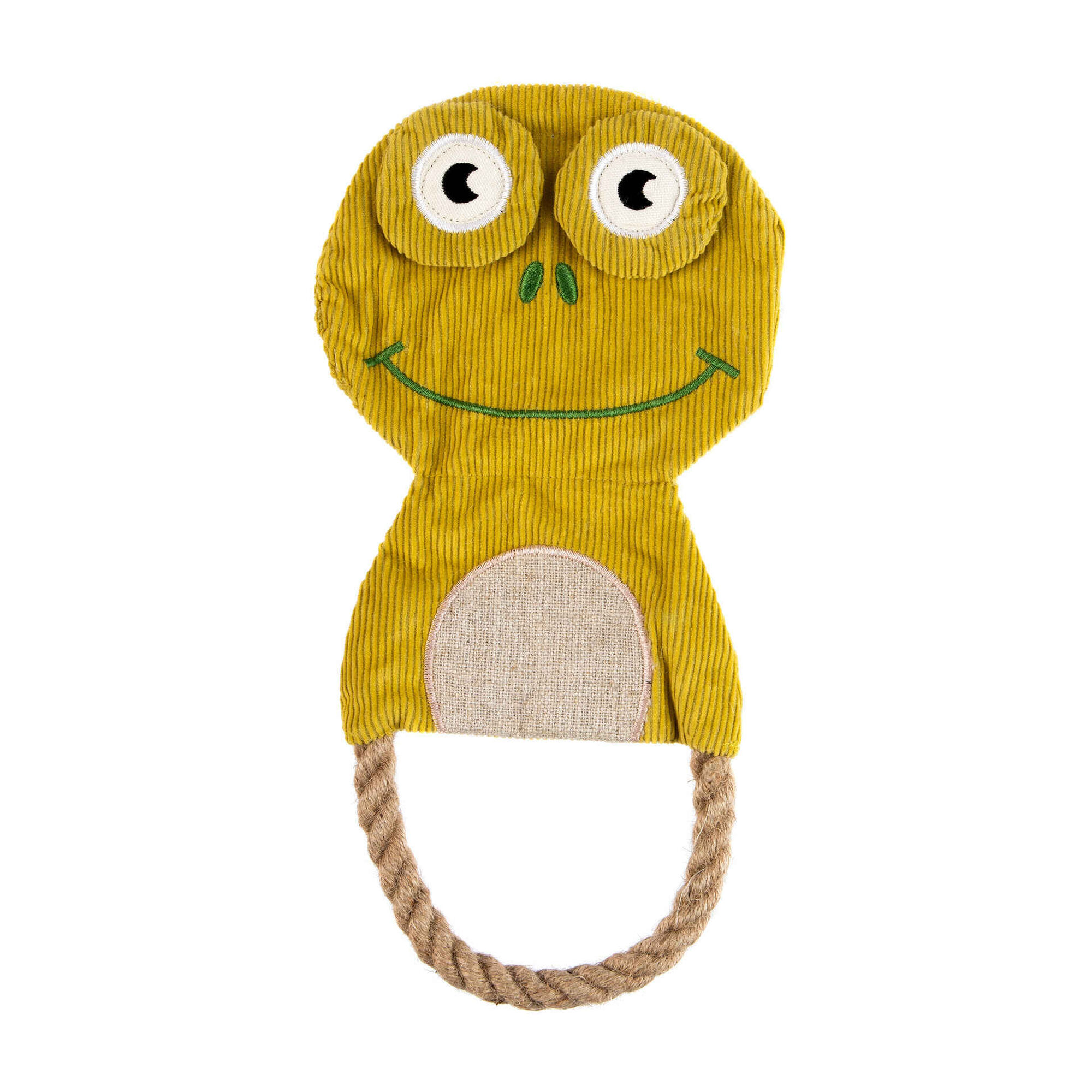 Brinquedo para Cão Peluche Sapo com Corda Natural 32 cm Brinquedo para Cão Peluche Sapo com Corda Natural 32 cm