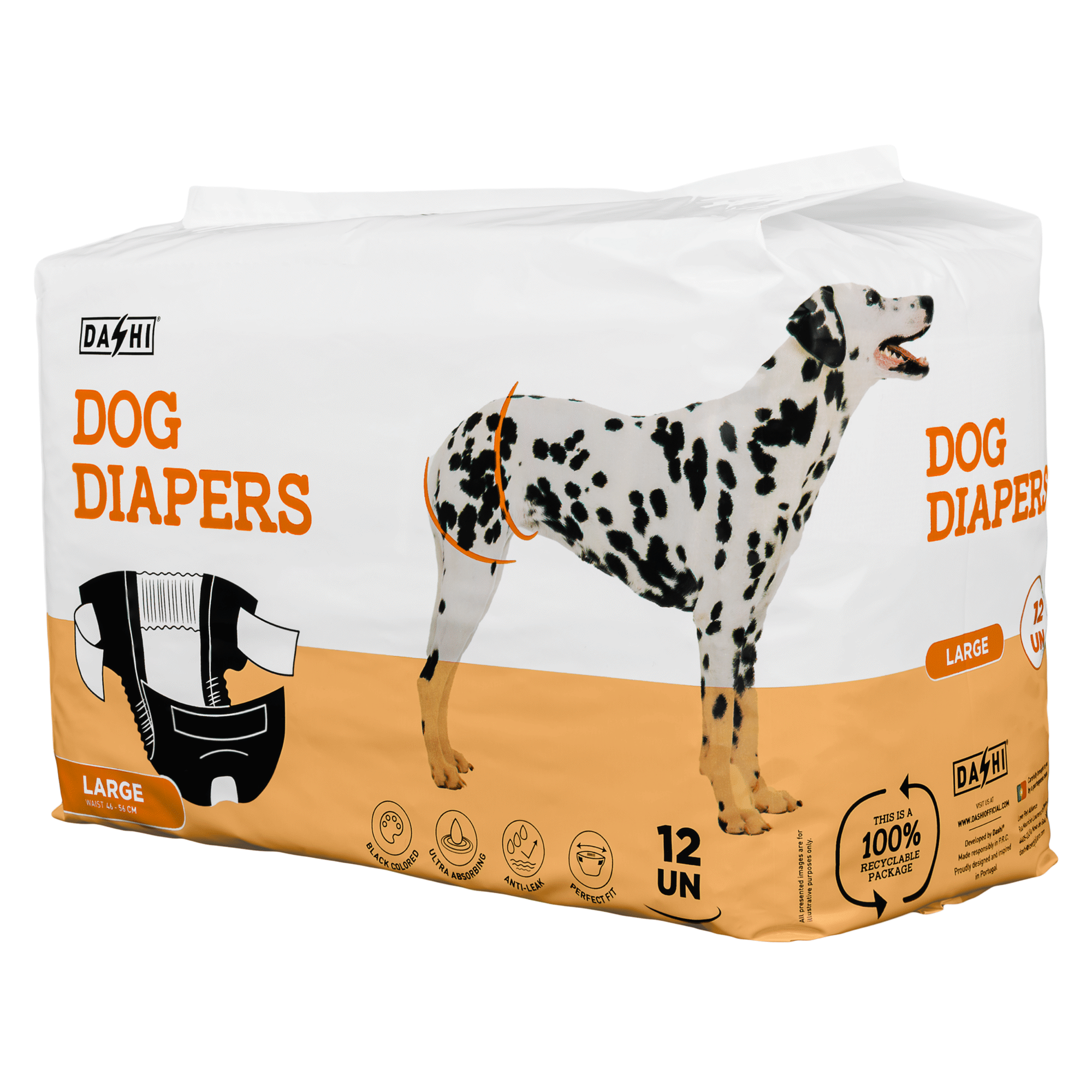 Fraldas Descartáveis para Cão L (46-56cm)