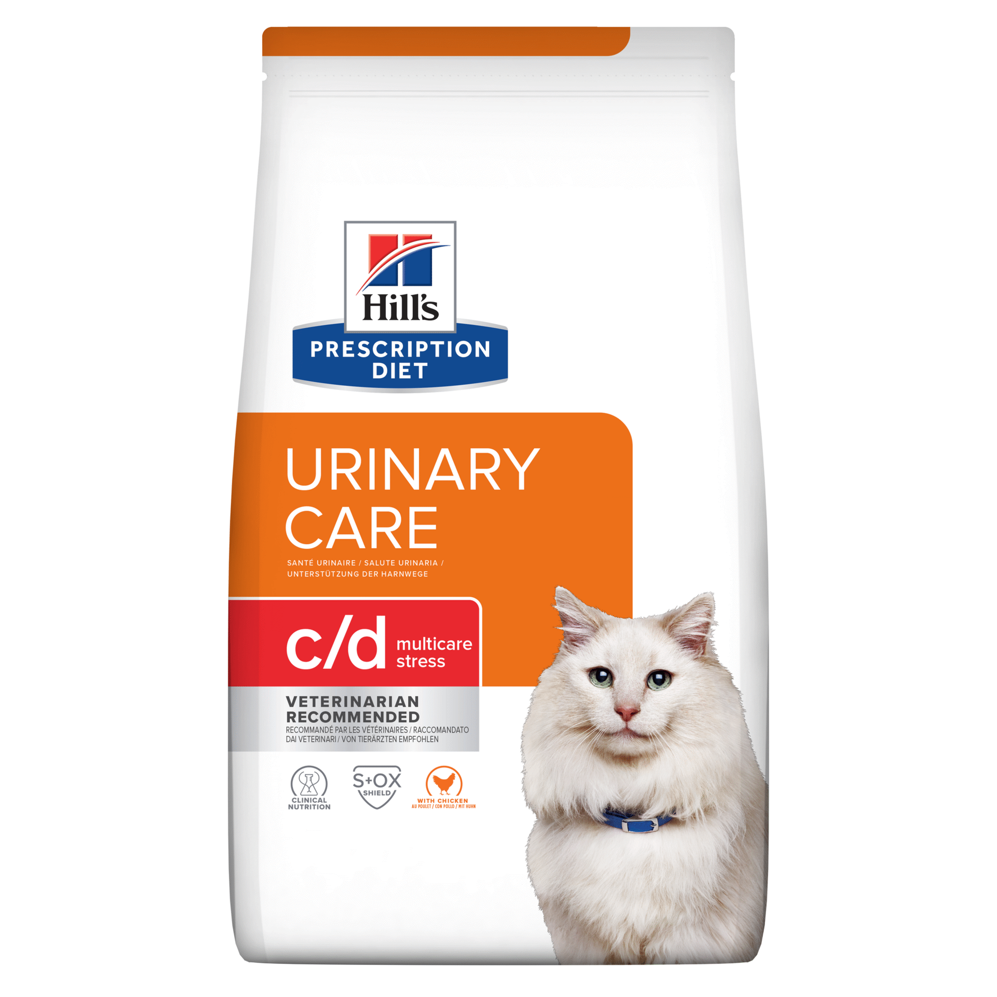 Ra&ccedil;&atilde;o para Gato Adulto Urinary Care Multicare Stress Frango Hill's Prescription Diet
