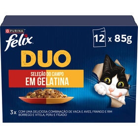Comida Húmida para Gato Fantastic Duo Saborosa Seleção numa Gelatina Comida Húmida para Gato Fantastic Duo Saborosa Seleção numa Gelatina