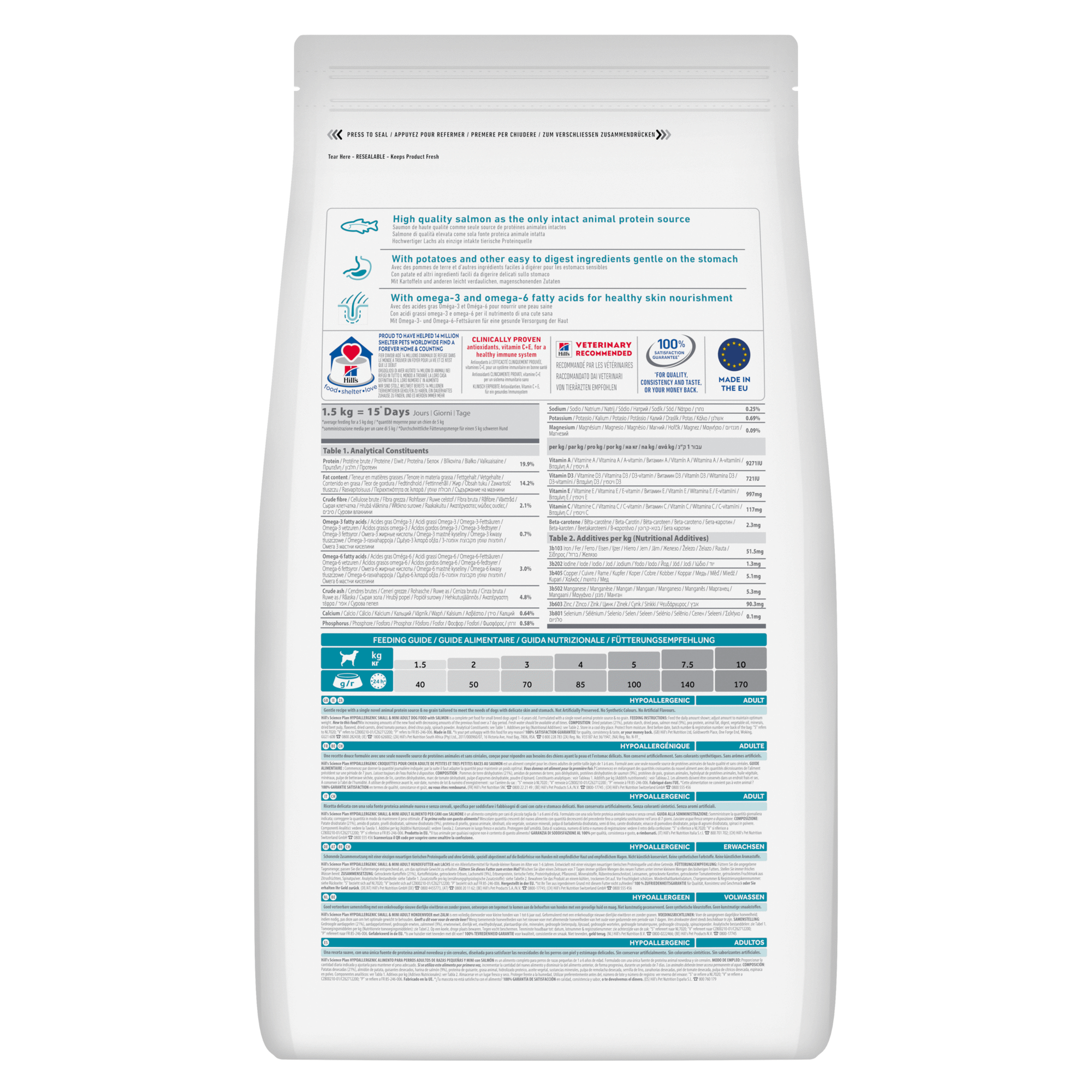 Ração para Cão Adulto Science Plan Hypoallergenic Salmão