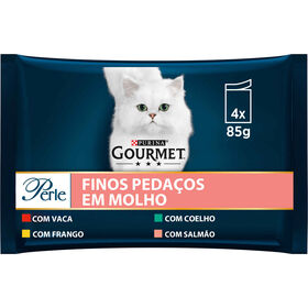 Comida Húmida para Gato Adulto Finos Pedaços em Molho Saquetas Comida Húmida para Gato Adulto Finos Pedaços em Molho Saquetas