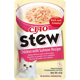 Snack para Gato Stew Frango e Salmão