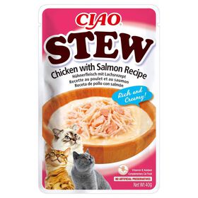 Snack para Gato Stew Frango e Salmão