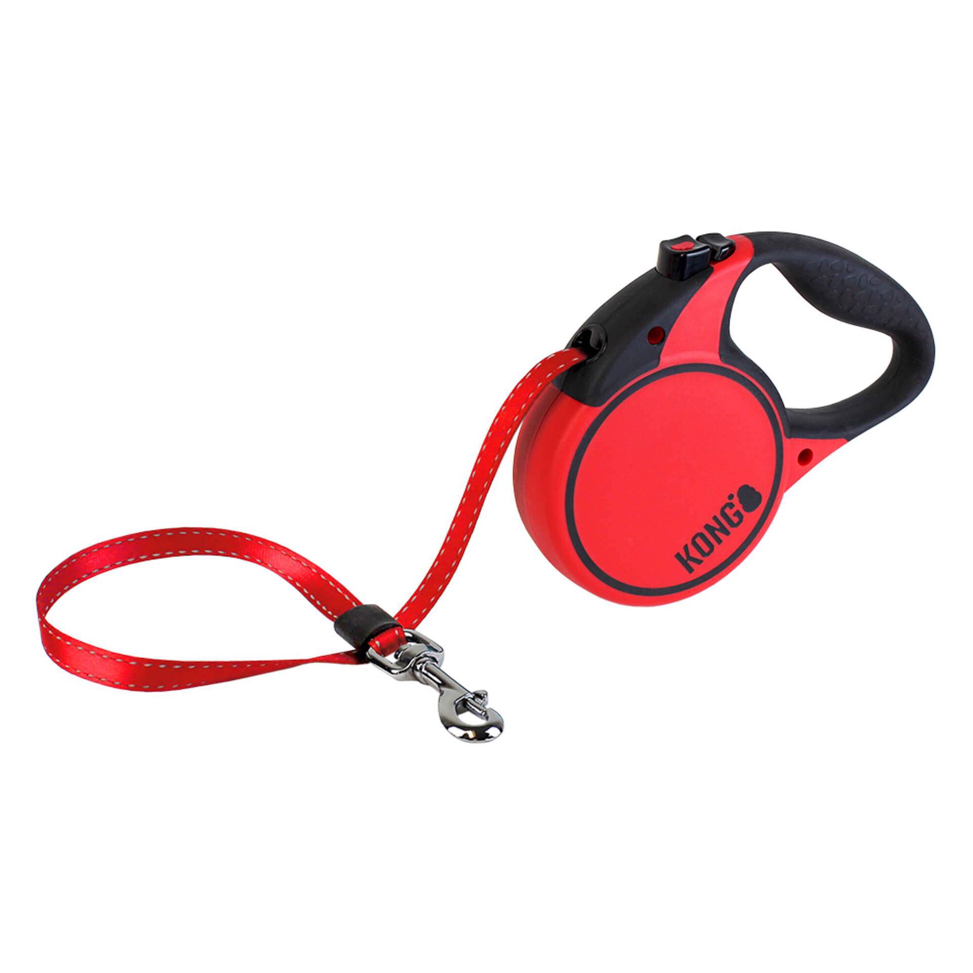 Trela para C&atilde;o Terrain Vermelha M Kong