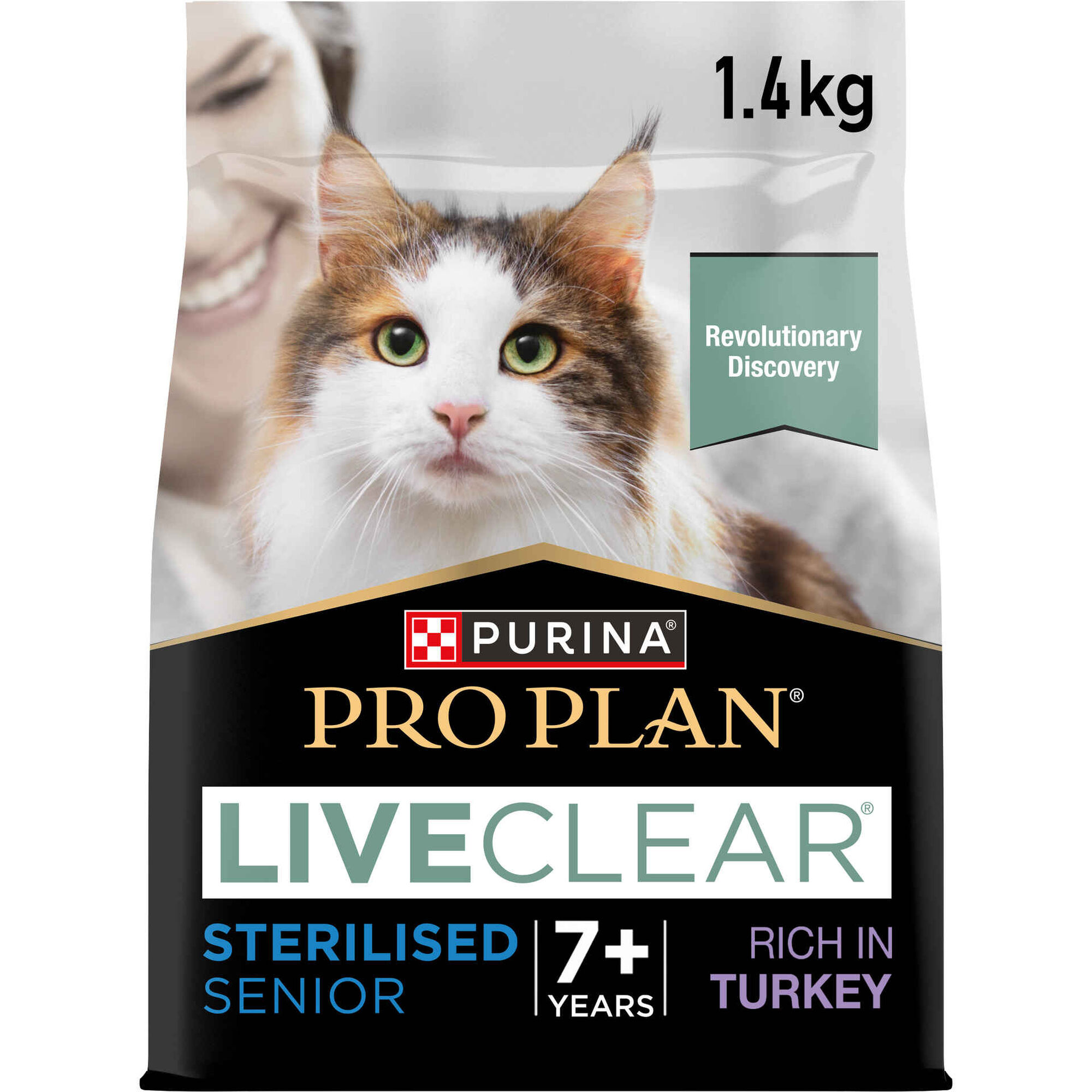 Ração para Gato Sénior Esterilizado Ageing +7 Live Clear Peru