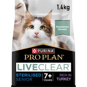 Ração para Gato Sénior Esterilizado Ageing +7 Live Clear Peru