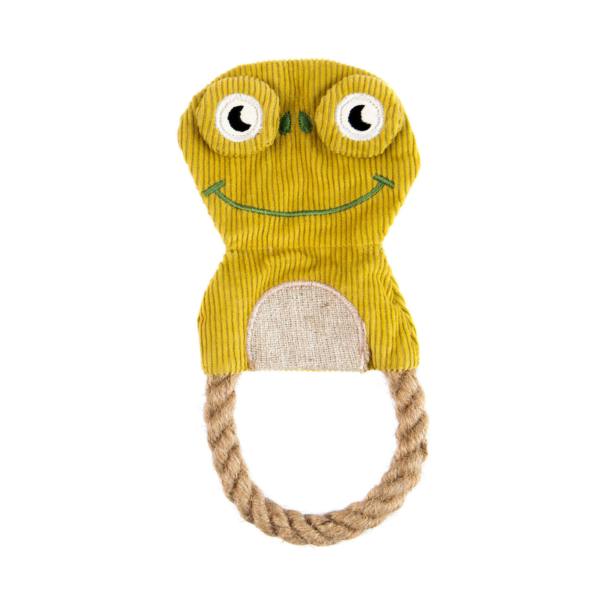 Brinquedo para Cão Peluche Sapo com Corda Natural 32 cm Brinquedo para Cão Peluche Sapo com Corda Natural 32 cm