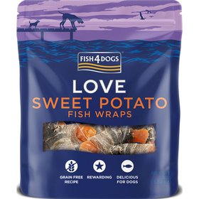 Snacks para Cão Rolos de Peixe e Batata Doce Snacks para Cão Rolos de Peixe e Batata Doce