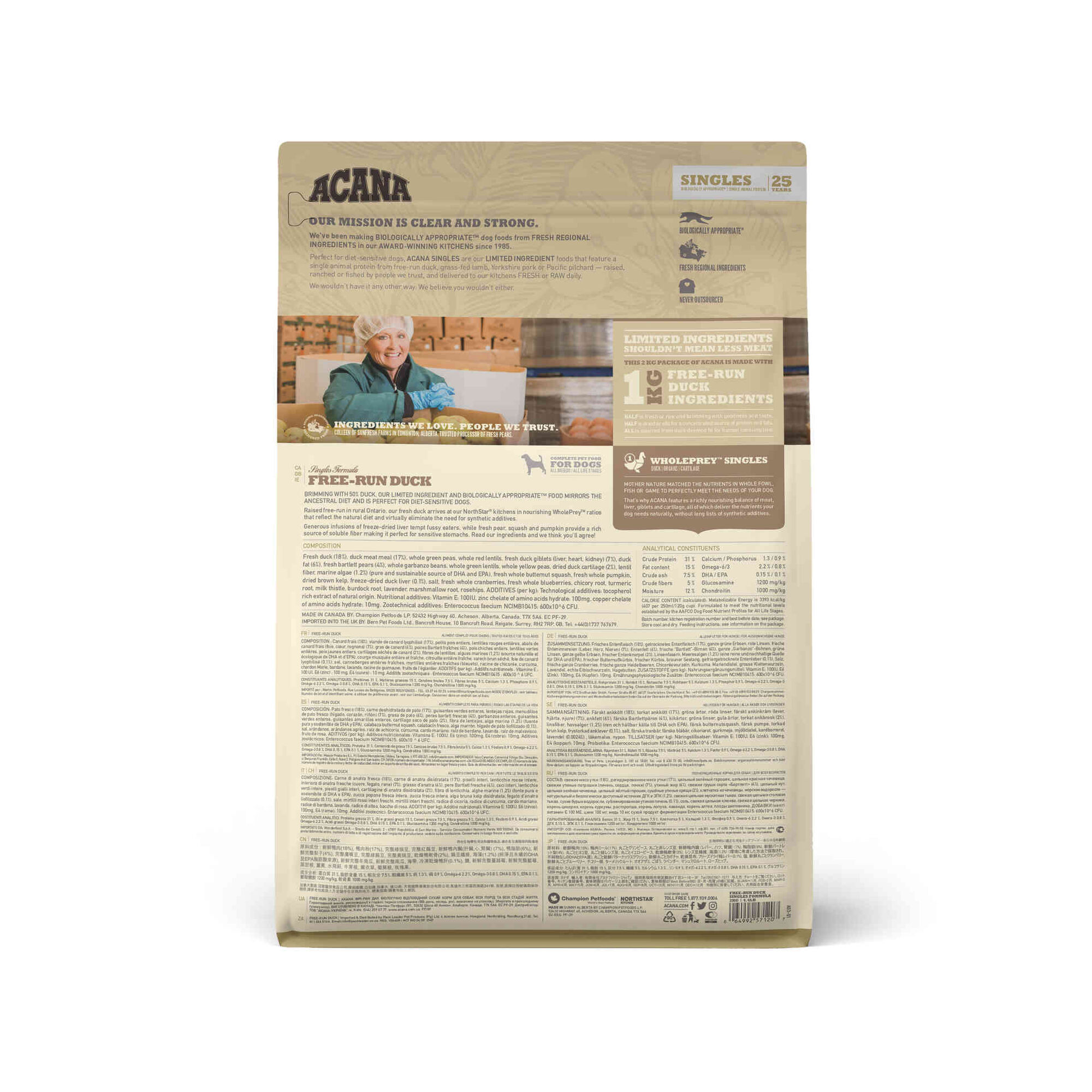 Ração para Cão Singles Formula Free-Run Duck