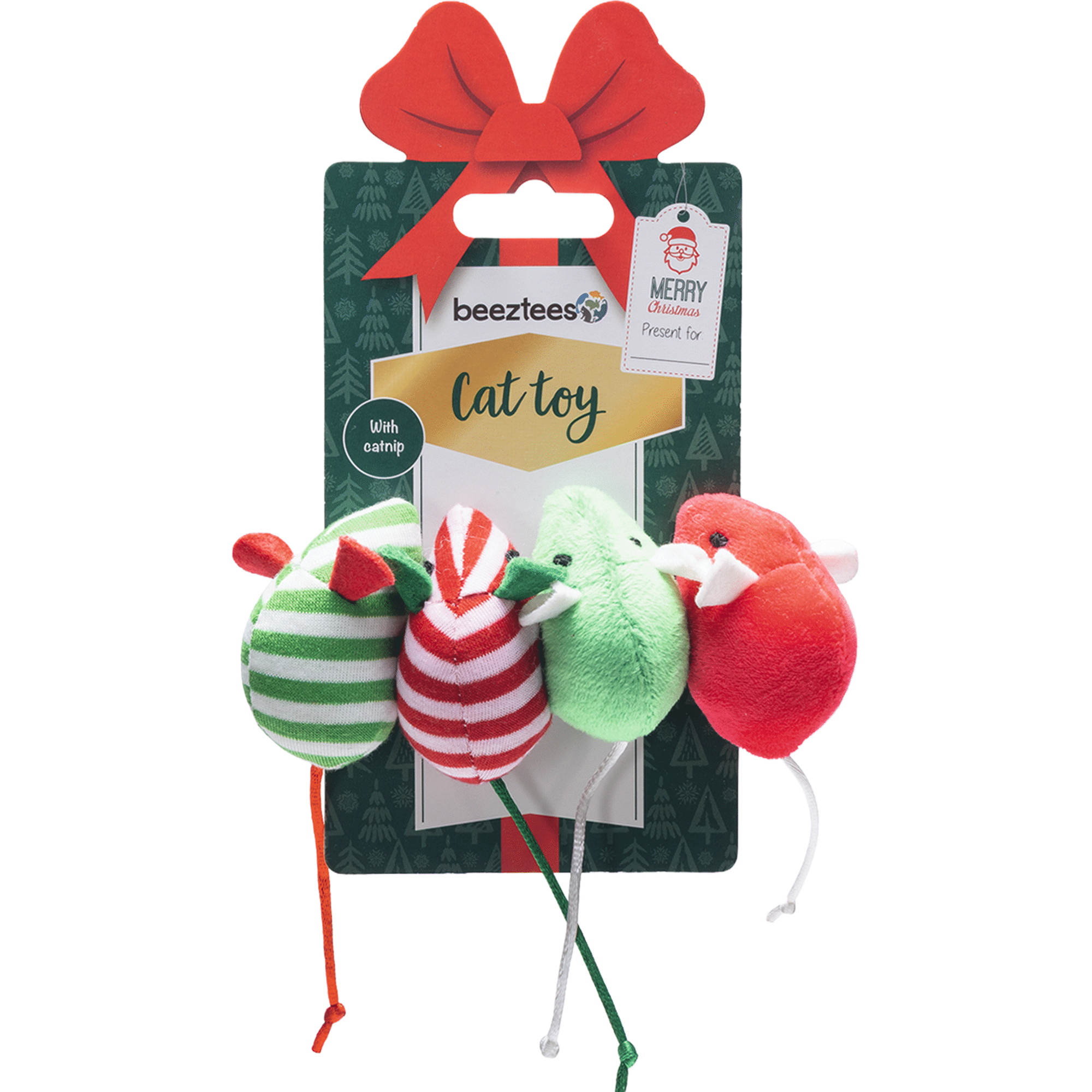 Brinquedo para Gato Ratos Natal Beeztees