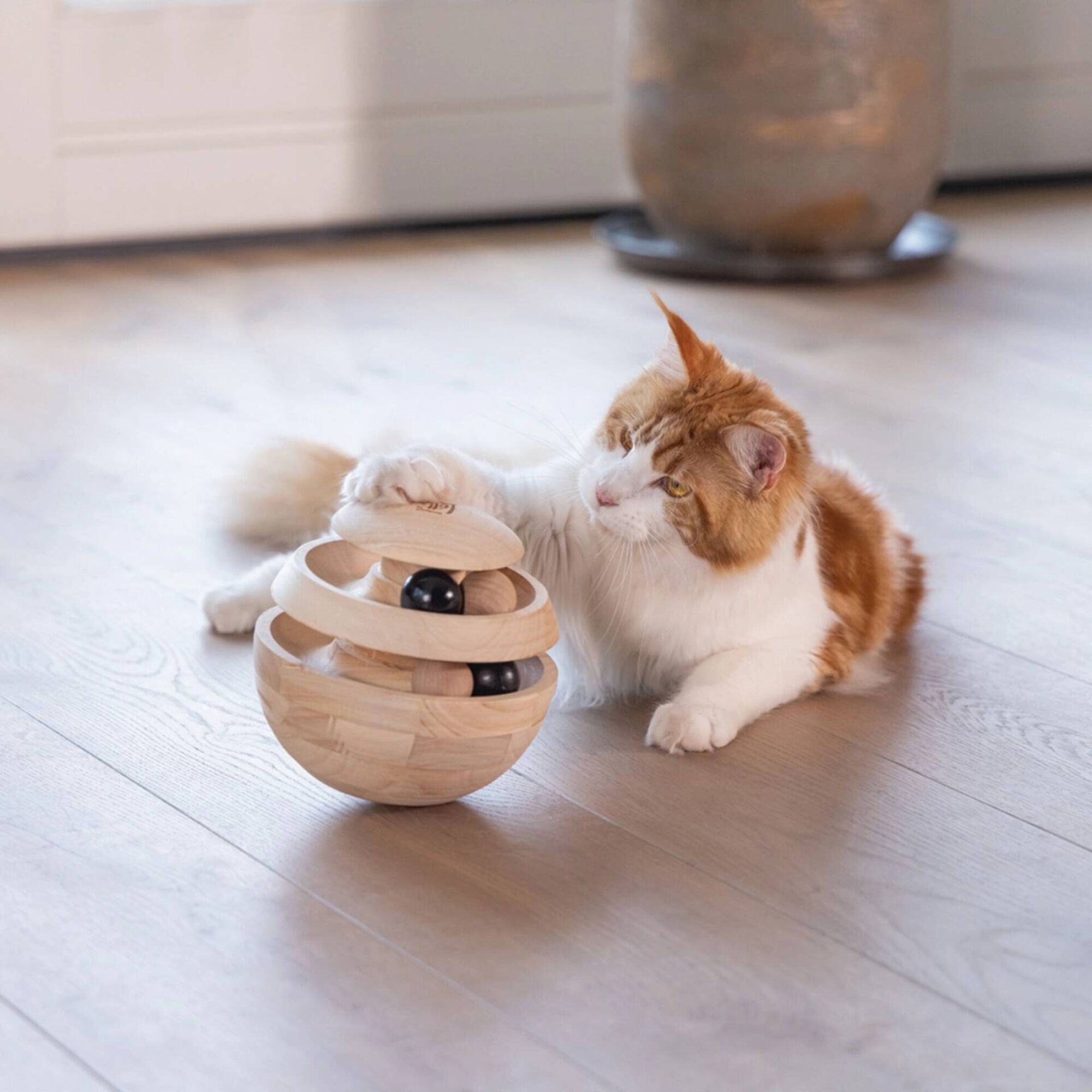 Brinquedo para Gato Madeira Globo Bolas 16 cm Beeztees