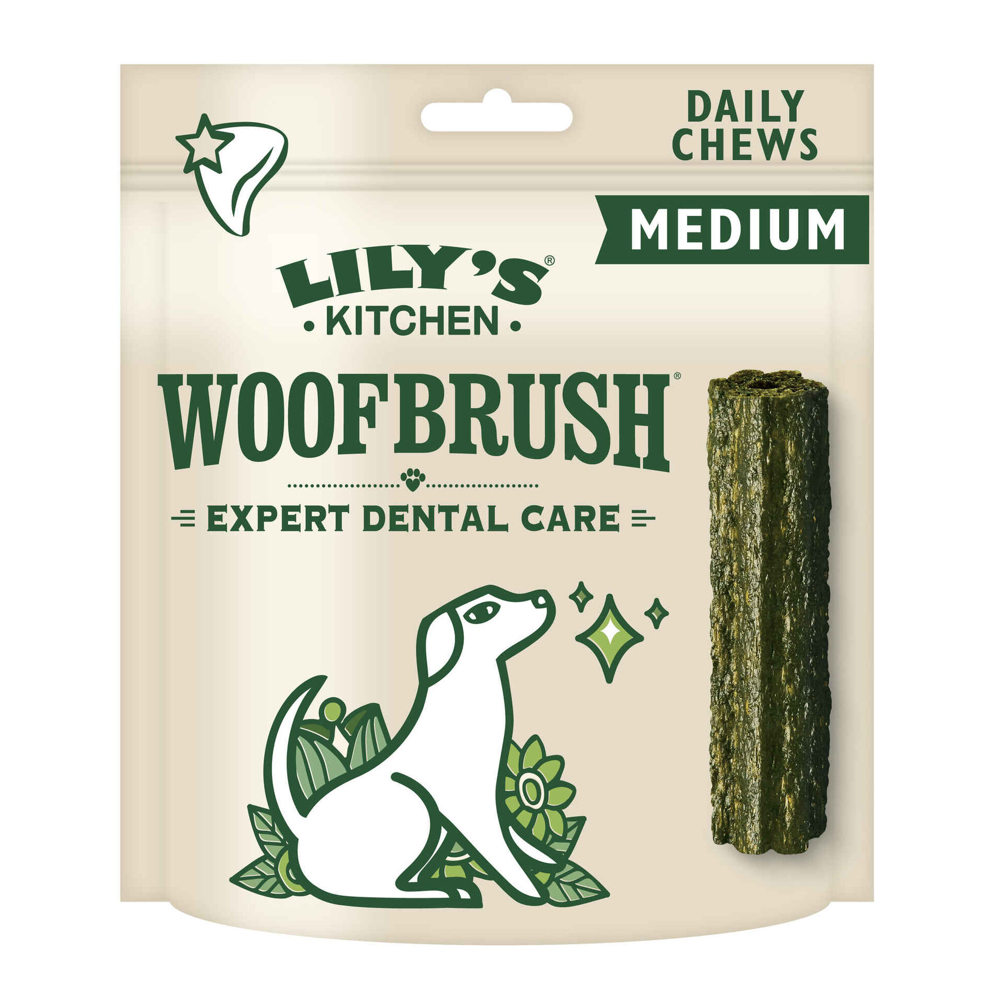 Snack para Cão Adulto Médio Woofbrush Dental Chew