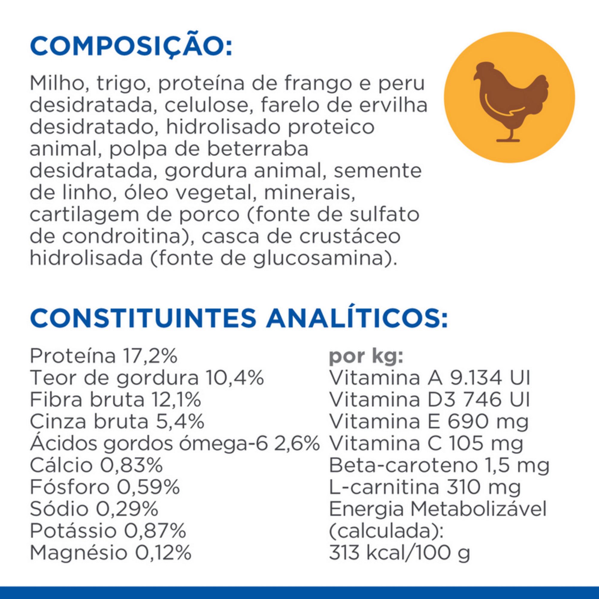 Ração para Cão Adulto Mini Science Plan Light 7+ Frango