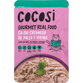 Comida Húmida para Gato Caldo de Frango e Vieiras