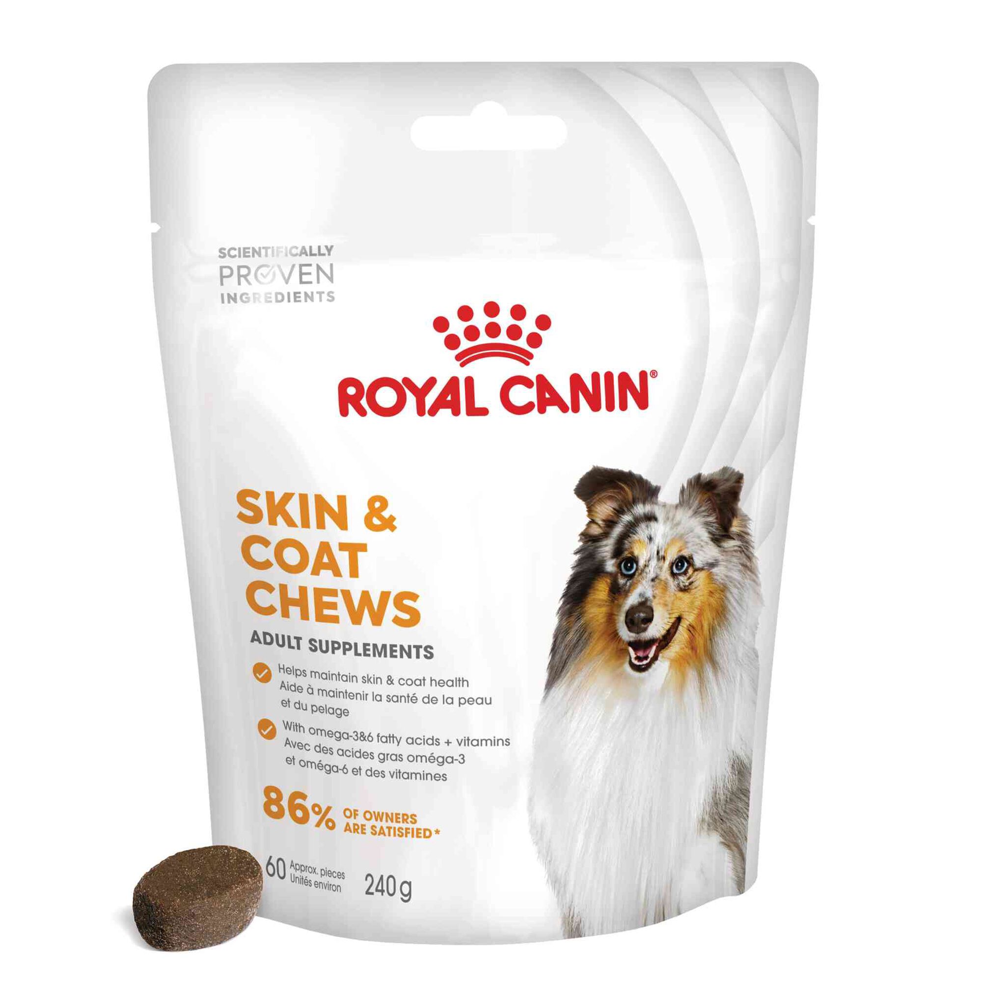 Suplemento Snack para Cão Adulto Skin&Coat Chews