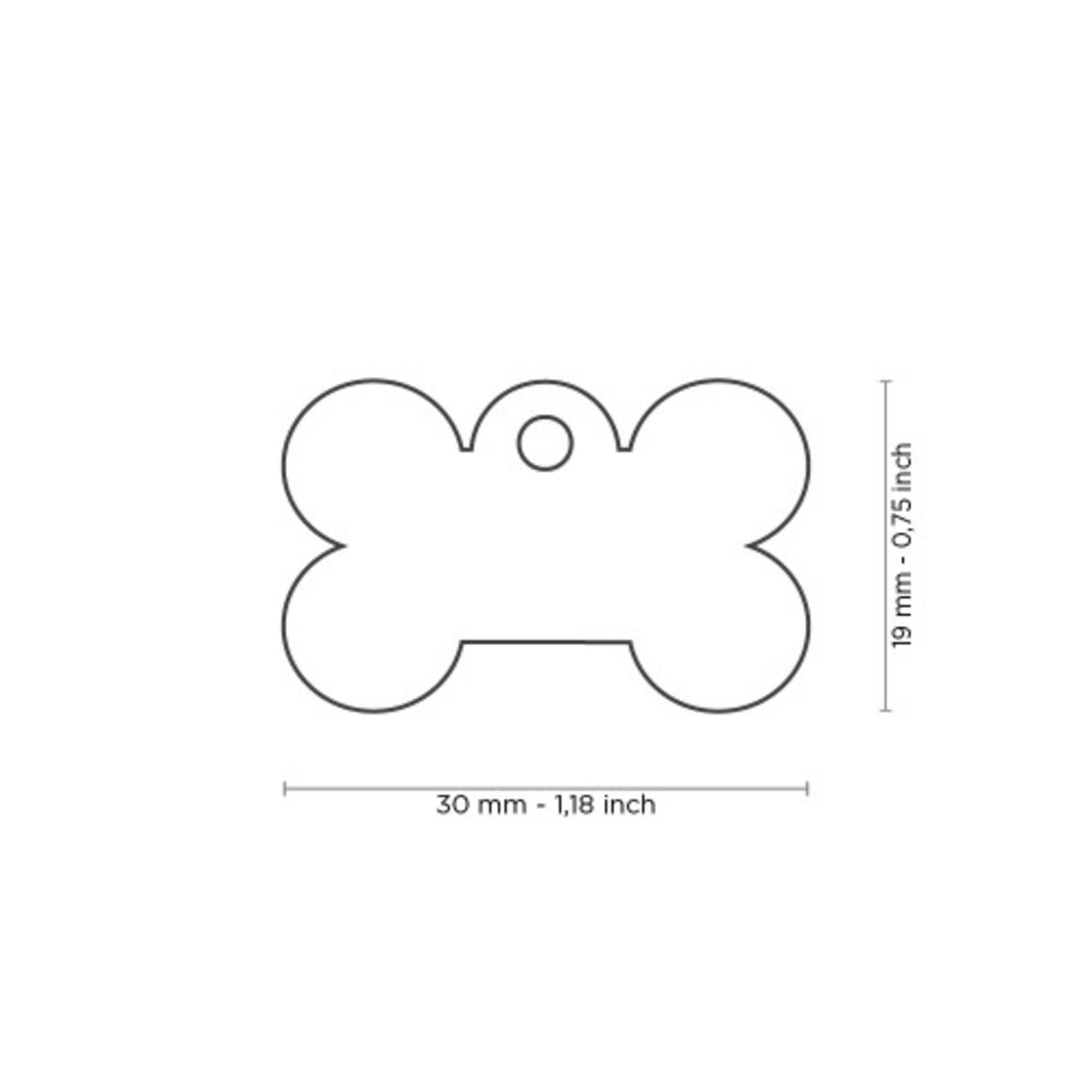 Chapa para Gravação Osso Pequeno Preto Chapa para Gravação Osso Pequeno Preto