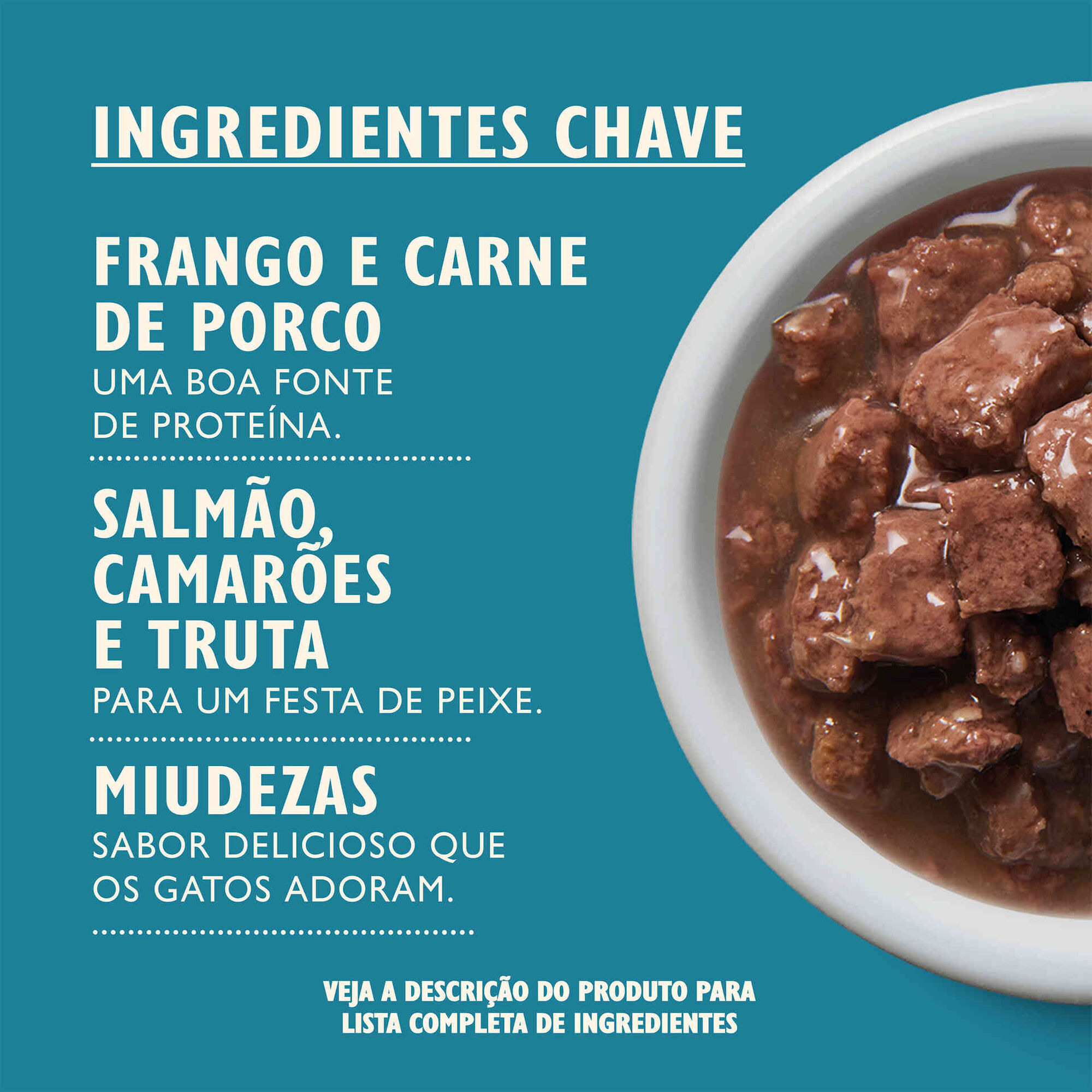 Comida Húmida para Gato Adulto Tasty Cuts Frango/Peixe