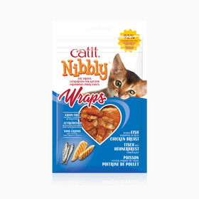 Snack para Gato Nibbly Wrap Frango e Peixe