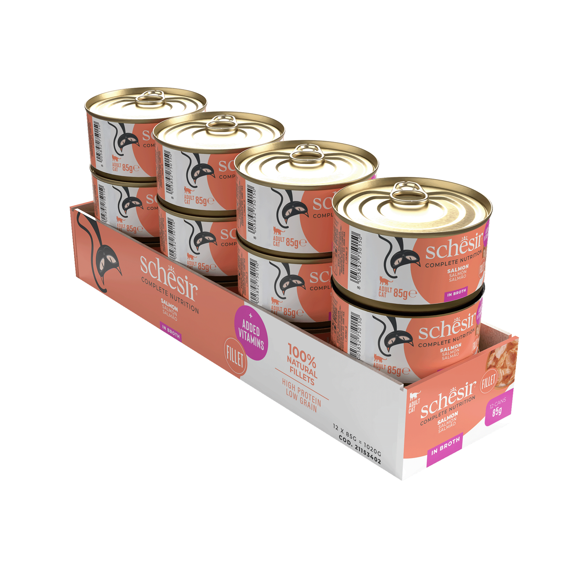 Comida Húmida para Gato Adulto Salmão Lata Comida Húmida para Gato Adulto Salmão Lata