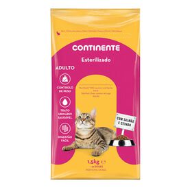 Ração para Gato Adulto Esterilizado Salmão e Cevada