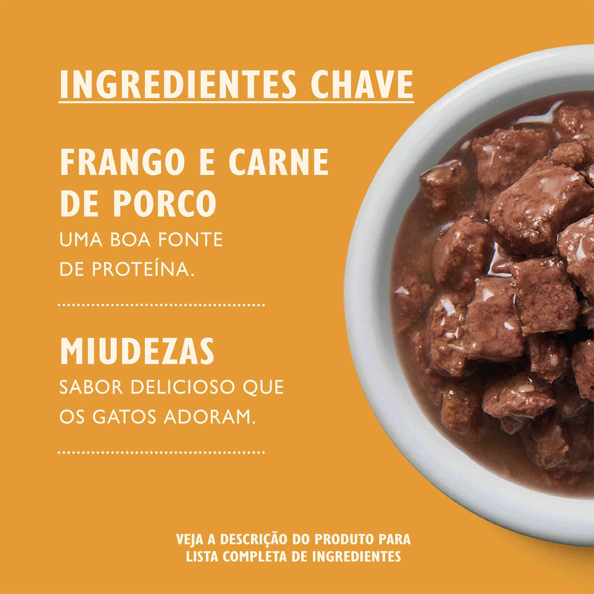 Comida Húmida para Gato Adulto Tasty Cuts Frango