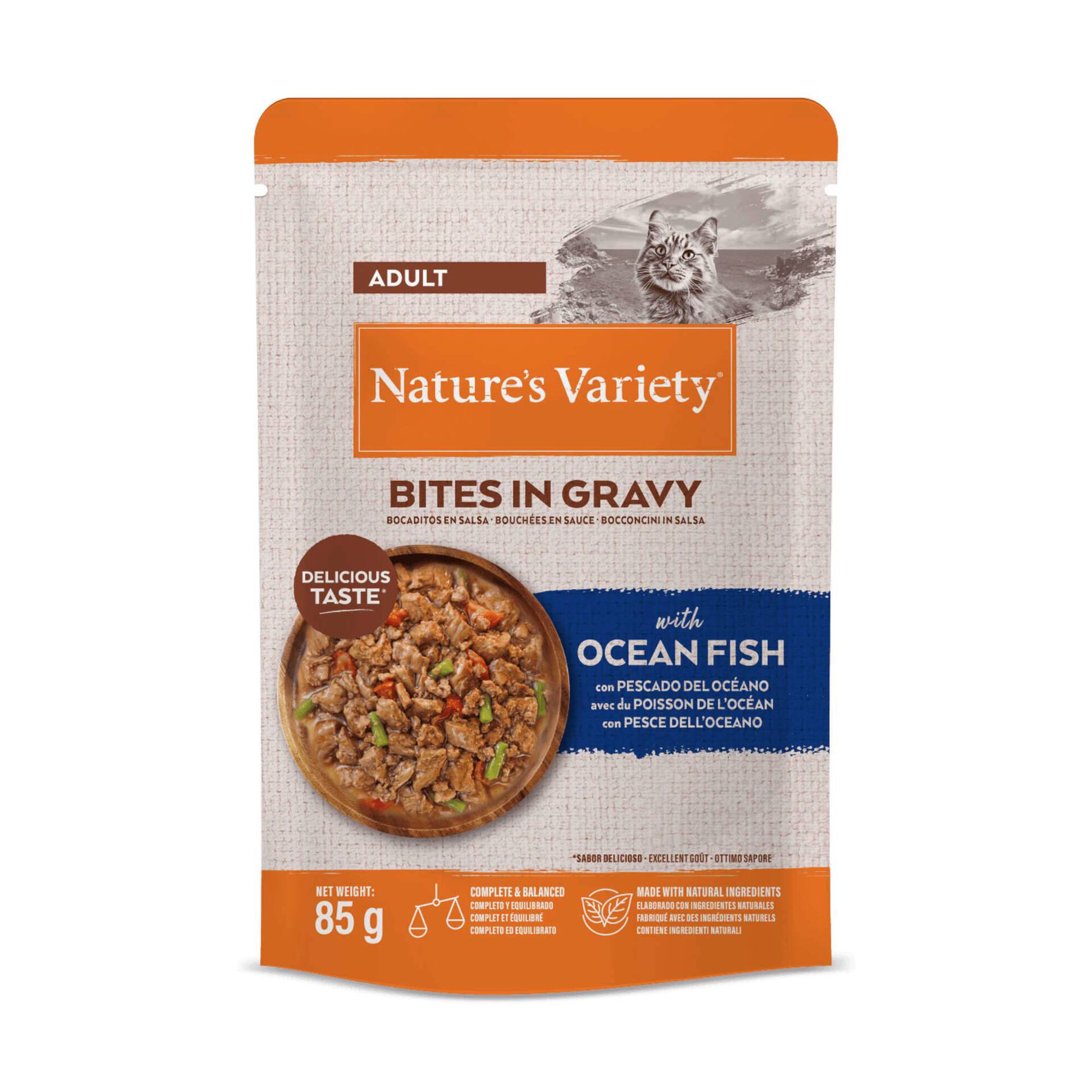 Comida Húmida para Gato Adulto Natural Peixe do Oceano