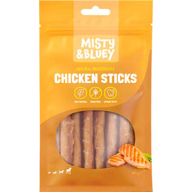 Snack para C&atilde;o Sticks Frango Misty & Bluey