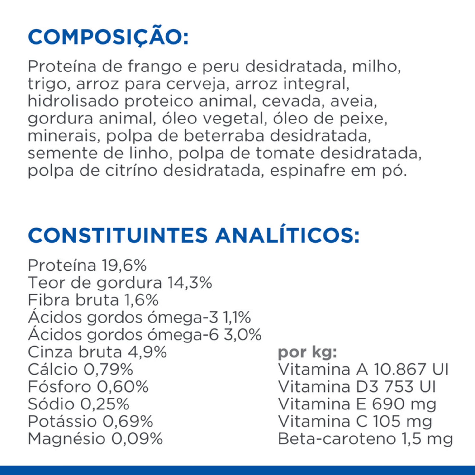 Ração para Cão Sénior 11+ Science Plan Frango Ração para Cão Sénior 11+ Science Plan Frango