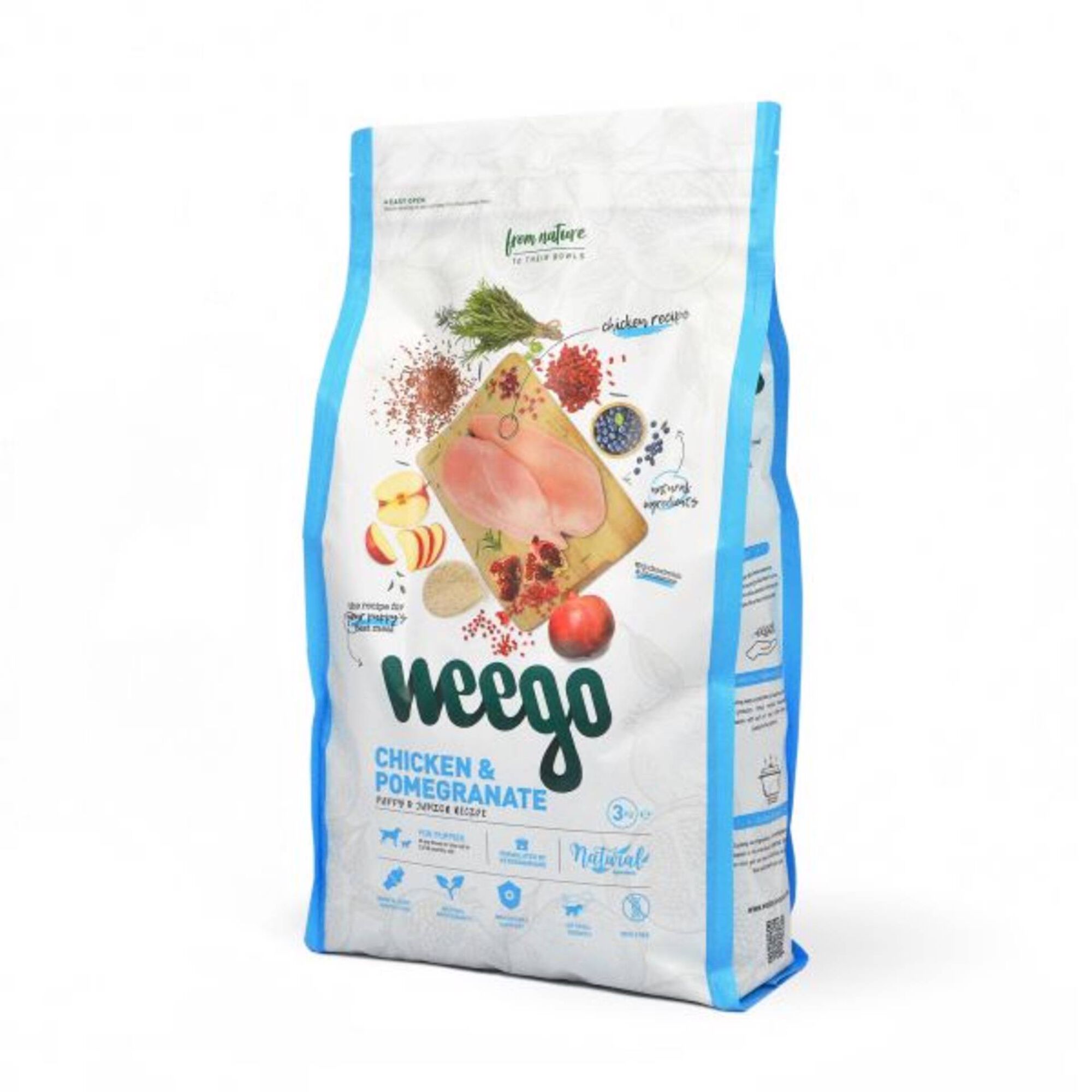 Ração para Cão Puppy e Júnior Frango e Romã