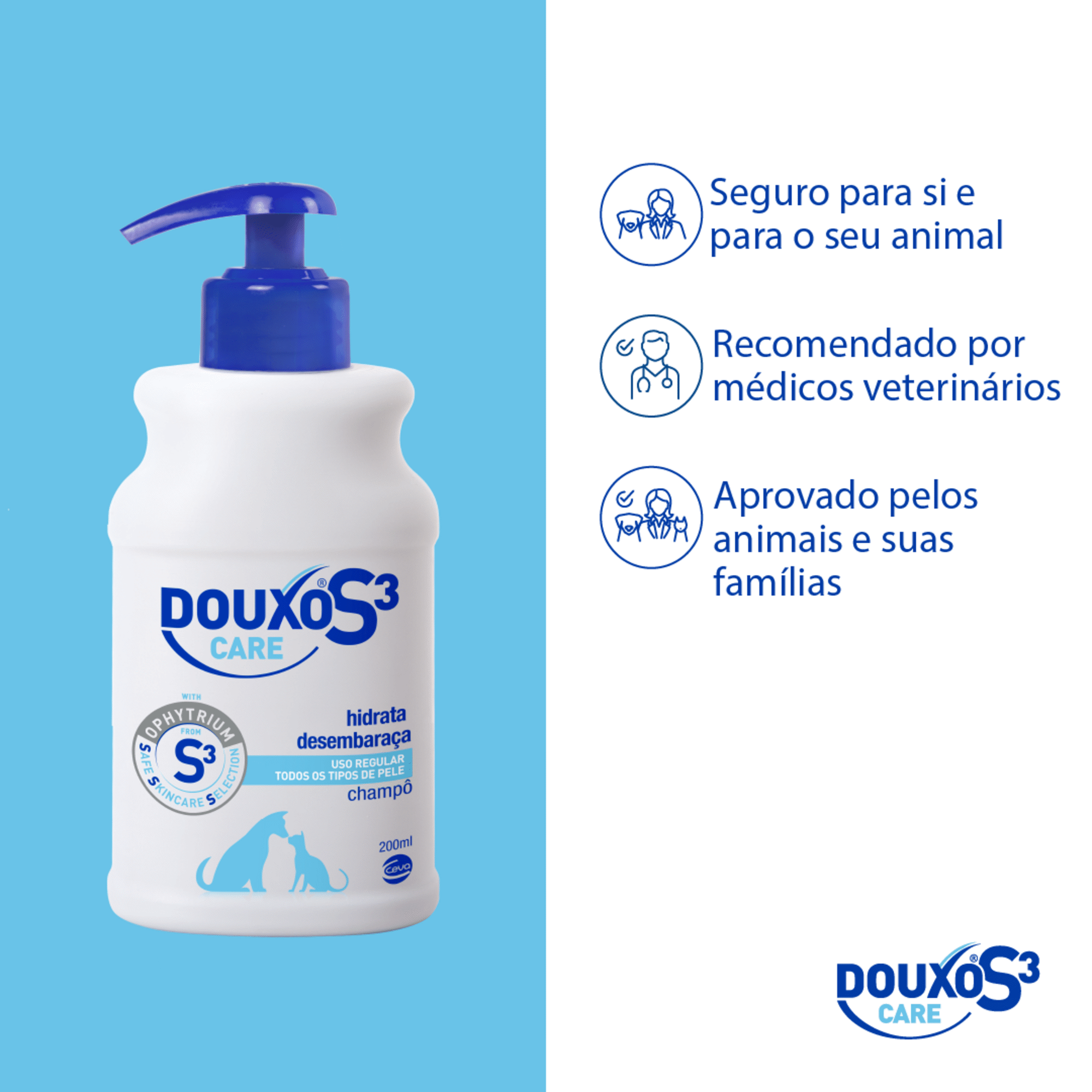 Champô para Cão e Gato S3 Care