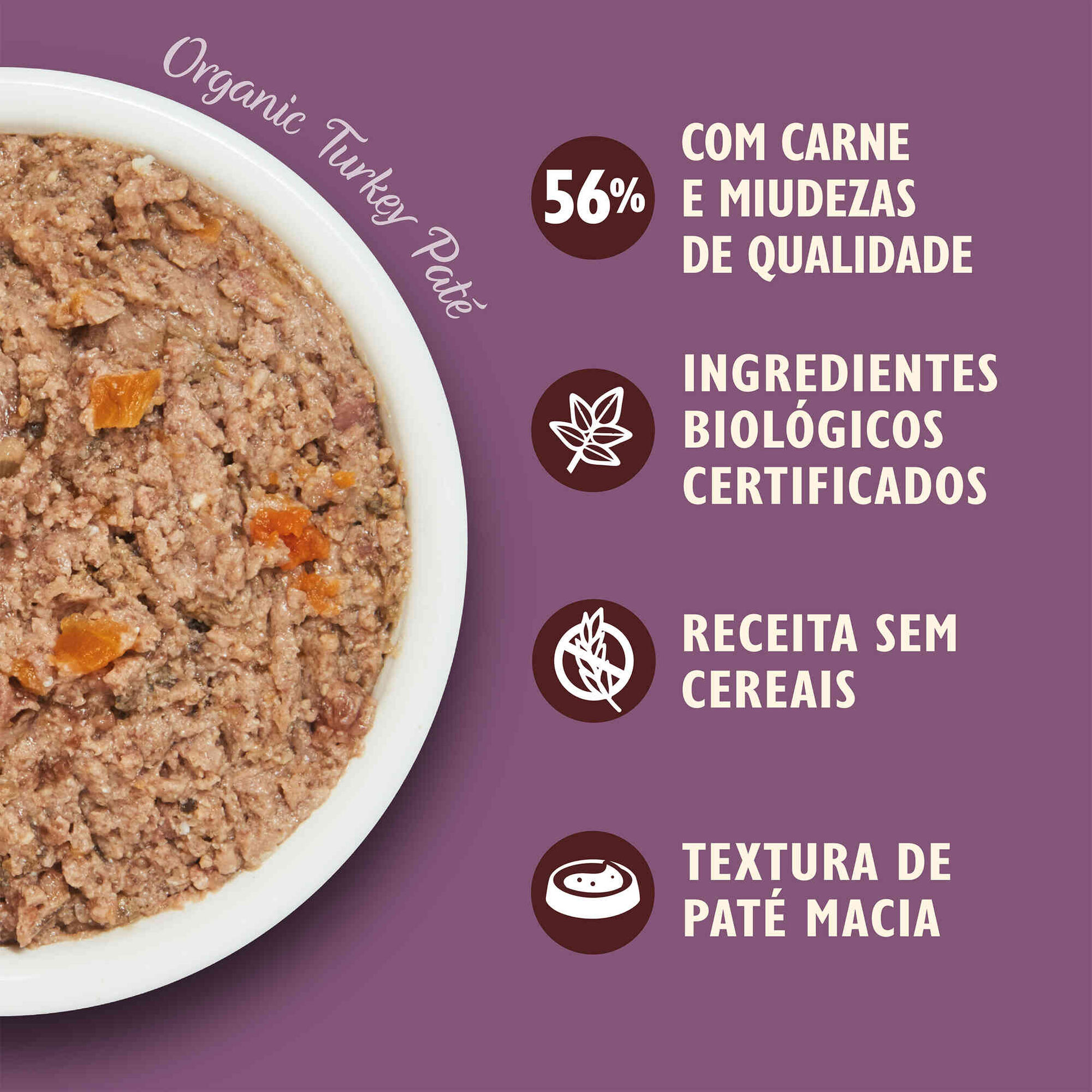 Comida Húmida para Gato Adulto Jantar Peru Orgânico