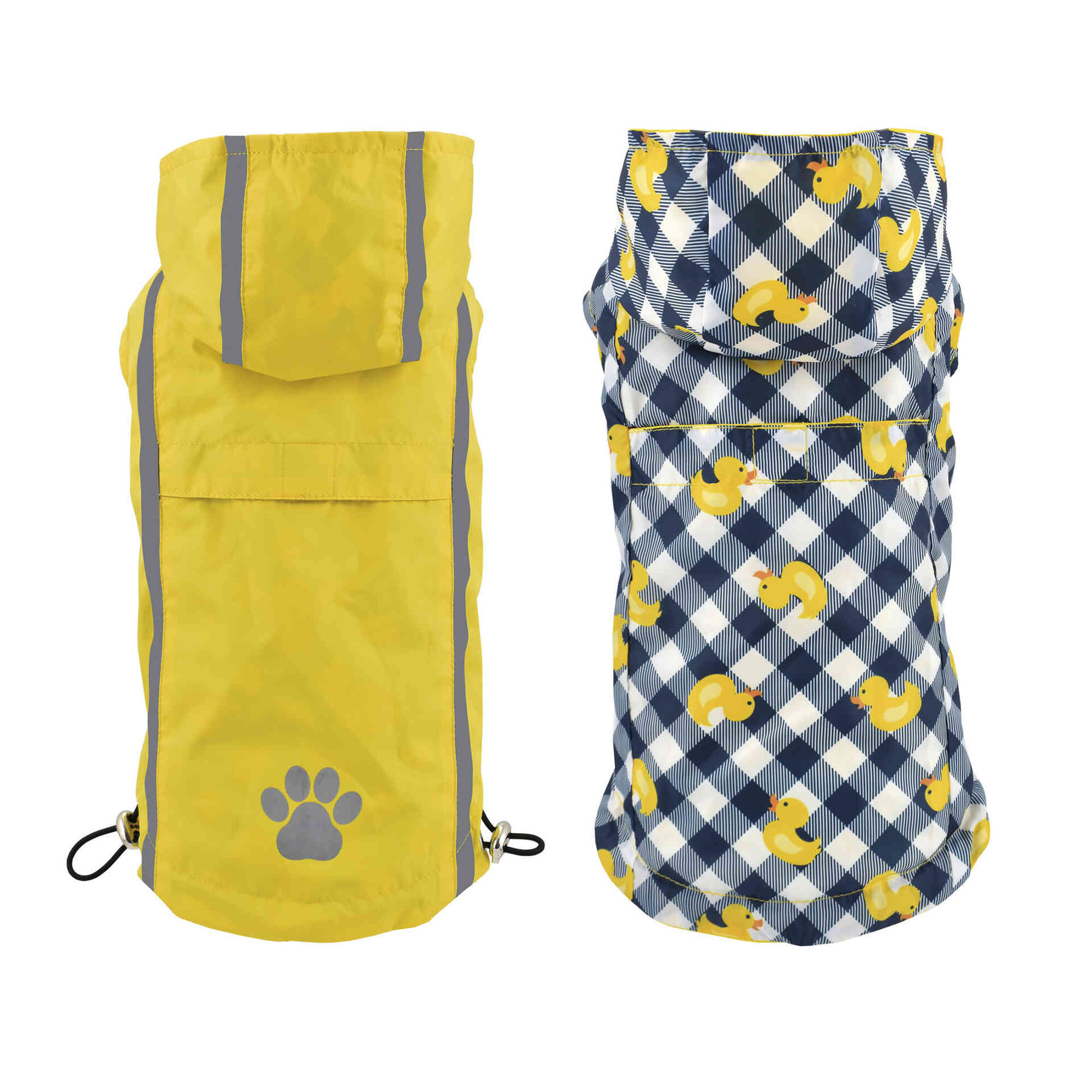 Cssaco para C&atilde;o Imperme&aacute;vel Revers&iacute;vel Patos 40 cm