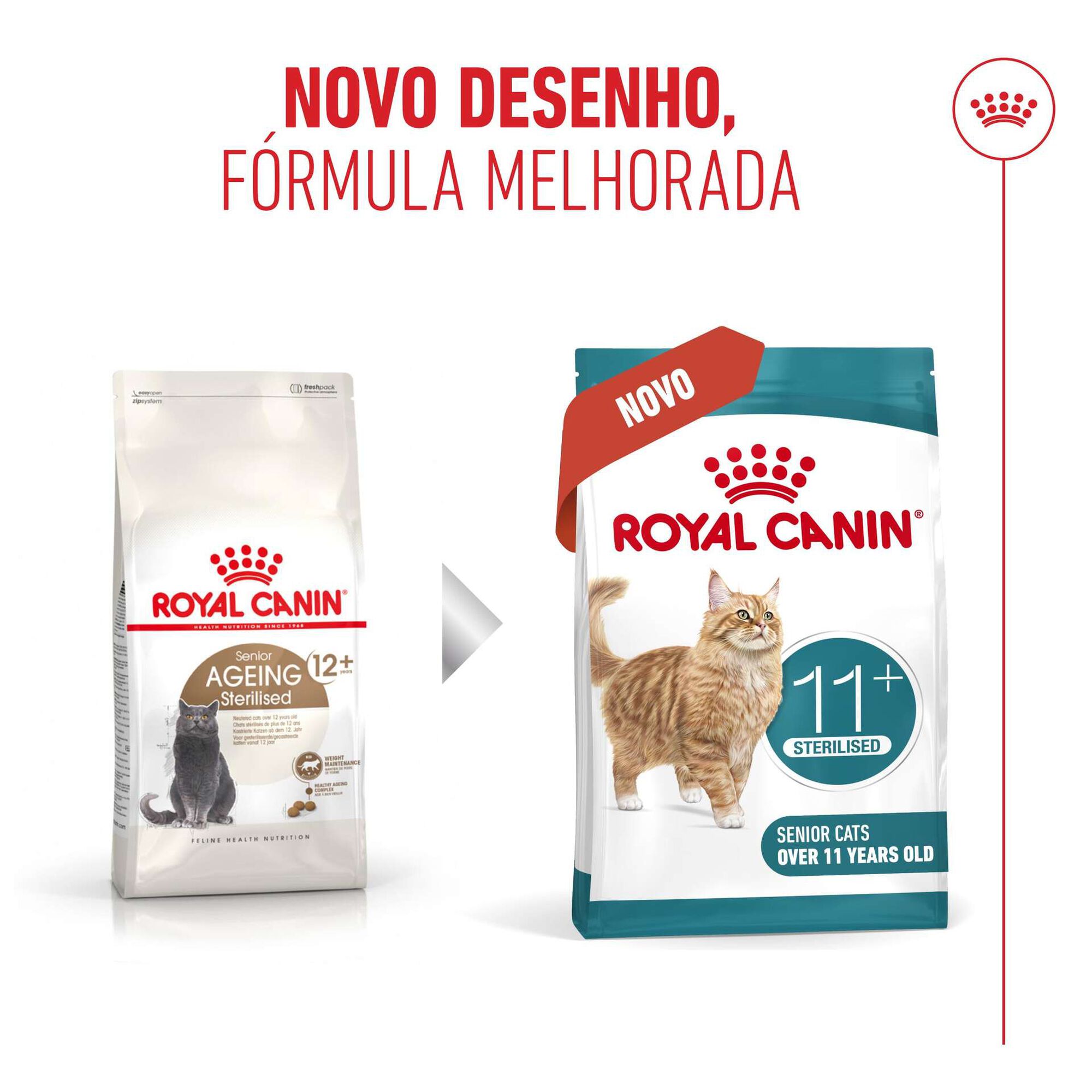 Ração para Gato Sénior Esterilizado Ageing+11