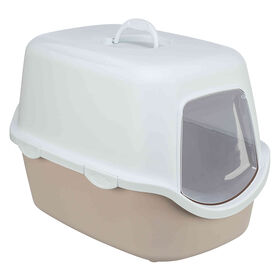 Caixa de Areia para Gato Vico Bege e Branco