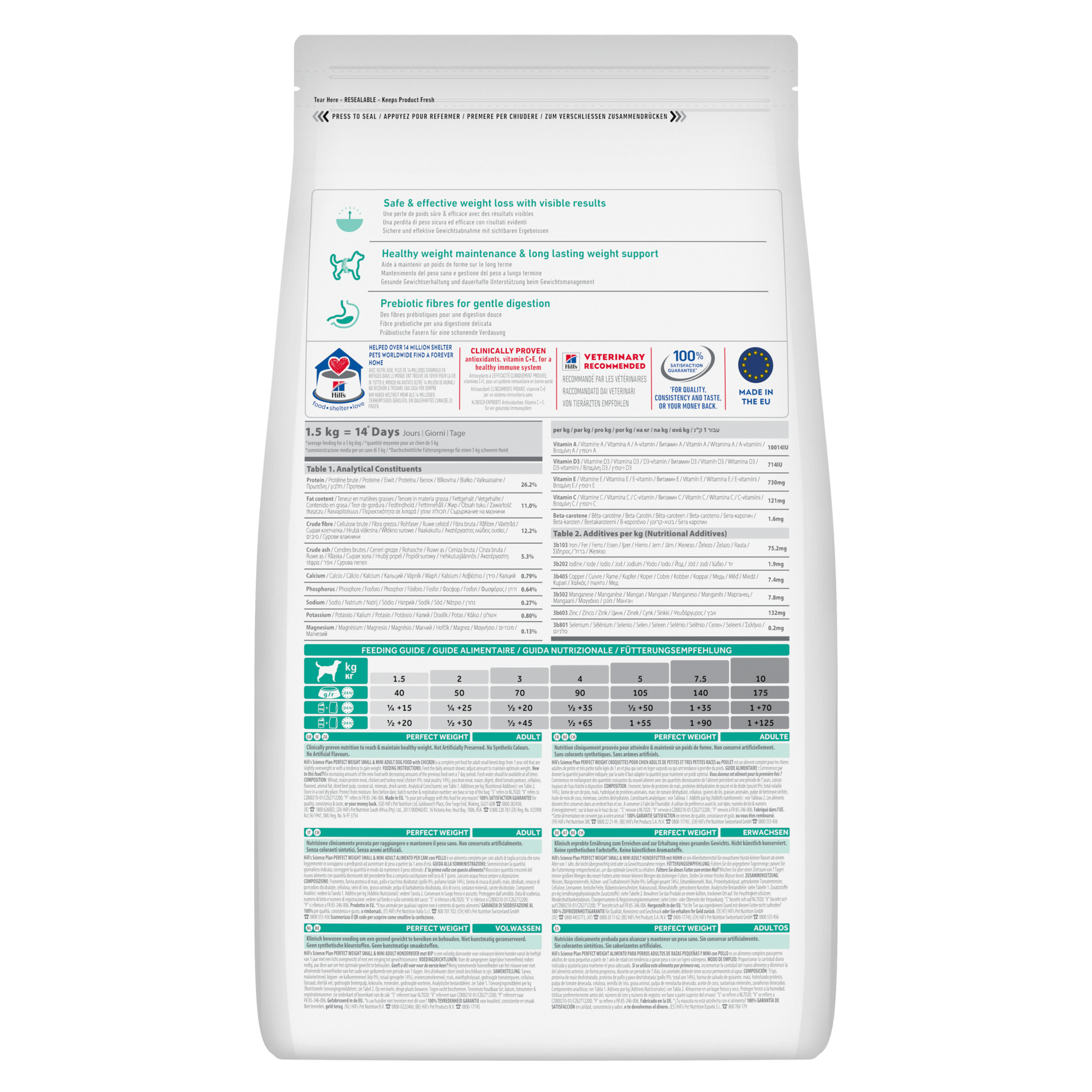 Ração para Cão Adulto Science Plan Perfect Weight Frango